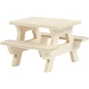 Picknick-Tisch mit Bank, H 5,5 cm, L 8 cm, 1 Stk