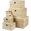 Holzkästen-Set , H 5+7+9+11+13+15 cm, L...