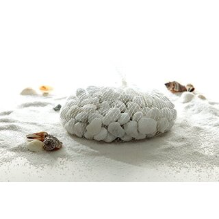 *V* Dekosteine, 1 kg, im Netz, weiß