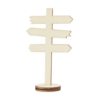 Wegweiser - 4 neutrale Schilder 7 x 10 cm natur Btl. 2 St.