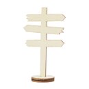 Wegweiser - 4 neutrale Schilder 7 x 10 cm natur Btl. 2 St.
