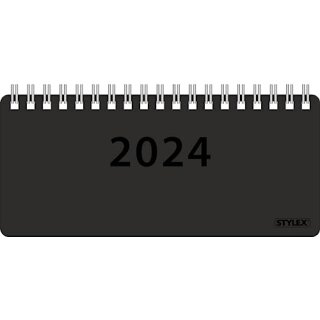 Spiral-Taschenkalender 2024, 144 Seiten, schwarz