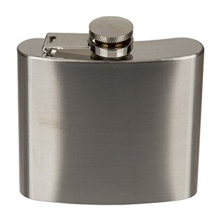 Metall-Flachmann für ca. 140 ml, ca. 10 x 9,5 cm, 8 Stück im Display