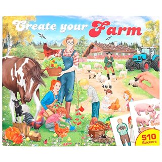 Create your Farm - Malbuch mit Stickern