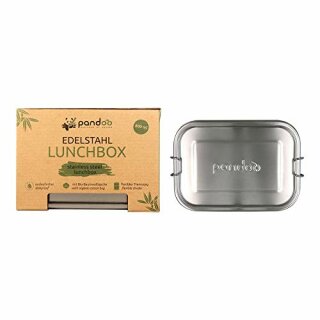 PANDOO Lunchbox Edelstahl 800ml 17,5x12,5x6cm