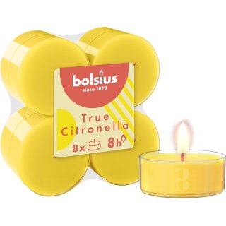 Maxi-Lichte 8er Pack True Citronella im transparenten Cup Citronella