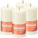 AAO 4 x Rustik-Kerze 130/68mm ,Weiche Perle