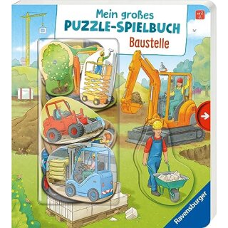 Mein großes Puzzle-Spielbuch: Baustelle