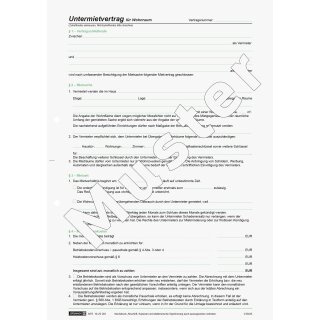 10 x Untermietvertrag