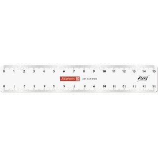 10 x Lineal Flexi 15cm glasklar PVC