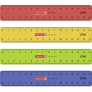 AAO 10 x Lineal Flexi 15cm 4 Farben PVC
