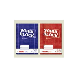 10 x Schulbl A4 70g 50Bl Lin27 gel