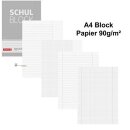 10 x Schulbl A4 90g 50Bl Lin27 Premium