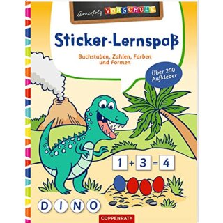 Lernerfolg Vorschule: Sticker-Lernspaß (Dinosaurier)