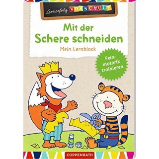 Lernerfolg Vorschule: Mit der Schere schneiden - Lernblock