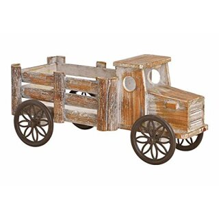 Wagen aus Holz Braun (B/H/T) 17x20x40cm