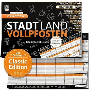 DENKRIESEN - STADT LAND VOLLPFOSTEN® - CLASSIC EDITION - "Intelligenz ist relativ." - A4