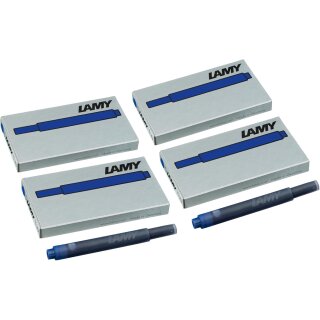 LAMY T10 4er Set Tintenpatronen mit großem Tintenvorrat - geeignet für alle Lamy Patronenfüllhaltermodelle - Inhalt 1,25ml je Patrone - 5 Stück pro Päckchen