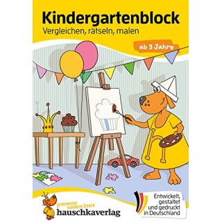 Kindergartenblock - Vergleichen, rätseln und malen ab 3 Jahre