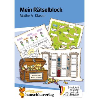 Mein Rätselblock Mathe 4. Klasse, A5-Block