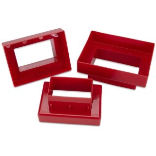Rechteck 9,5 x 7,0 cm - 5,0 x 3,0 cm / H 4,0 cm Ro