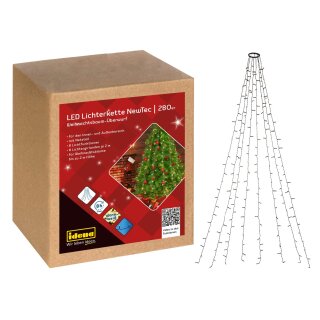 Idena Lichterkette NewTec Weihnachtsbaum-Überwurf 280 LED