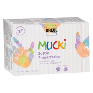 MUCKI Softie-Fingerfarbe 6er Set 150 ml