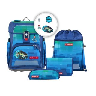 CLOUD OCEAN Schulranzen-Set "Space Craft Spike", 5-teilig