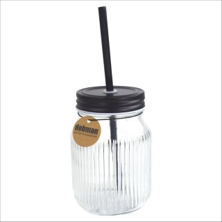 Trinkglas mit Schraubdeckel & Strohhalm 0,45 Ltr.
>>lieferbar ab KW50<<