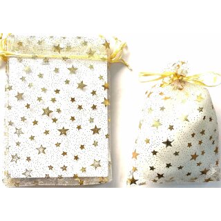 *V* Organza Geschenkbeutel "Xmas", 6er Set, 2/s, ca. 18x13cm