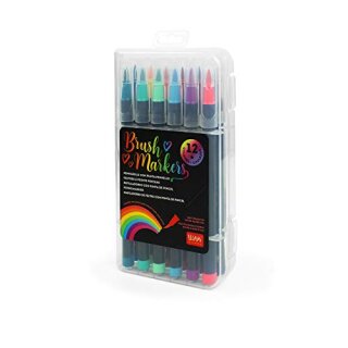 SET OF 12 BRUSH MARKERS - BRUSH MARKERS - BRIGHT COLOURS