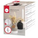 Silikon Gießform Vase fein geriffelt, Boden...