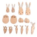 Holz Streuteile Ostern, FSC Mix Credit, natur, 1,7-6cm,...