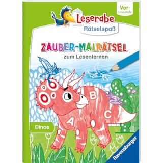 Zauber-Malrätsel zum Lesenlernen: Dinos (Vor-Lesestufe)