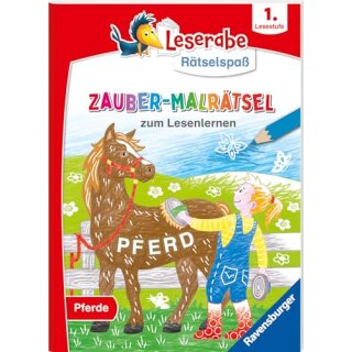 Zauber-Malrätsel zum Lesenlernen: Pferde (1. Lesestufe)