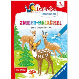 Leserabe Rätselspaß Zauber-Malrätsel zum Lesenlernen: Im Wald (1. Lesestufe)
