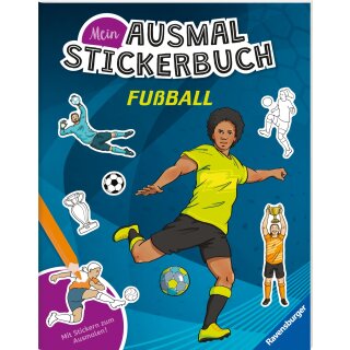 Mein Ausmalstickerbuch: Fußball