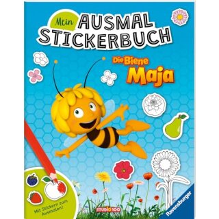 Mein Ausmalstickerbuch: Die Biene Maja