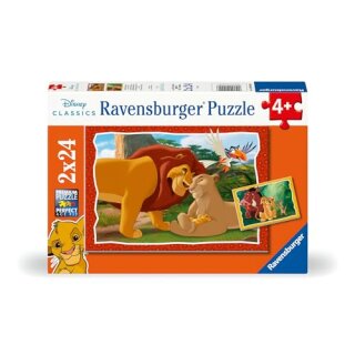 Ravensburger Kinderpuzzle 12001029 - Kreis des Lebens -  2x24 Teile Disney König der Löwen Puzzle für Kinder ab 4 Jahren