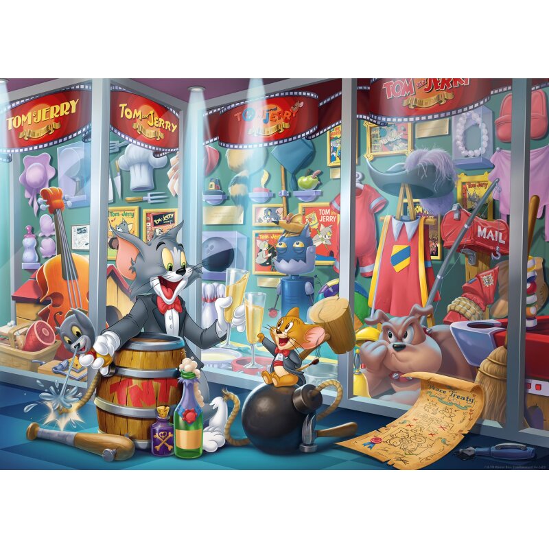 Ravensburger Puzzle 16925 - Ruhmeshalle von Tom & Jerry - 1000 Teile ...