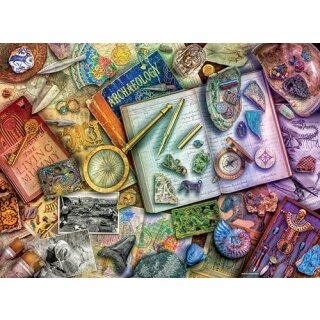 Ravensburger Puzzle , Aimee Stewart: Schreibtisch des Archäologen, 500 Teile Puzzle für Erwachsene und Kinder ab 12 Jahren