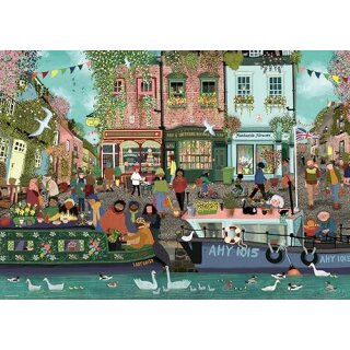 Ravensburger Puzzle - Riverside Town - 1000 Teile Puzzle, ab 14 Jahre