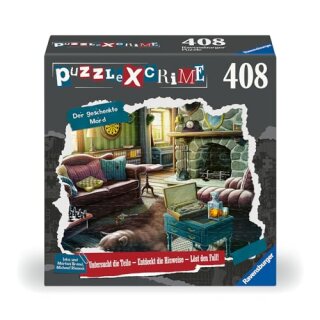 Ravensburger Puzzle X Crime - Der geschenkte Mord - 408 Teile Puzzle-Krimispiel für 1-4 Spieler