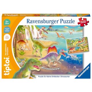 Ravensburger tiptoi Puzzle 00198 Puzzle für kleine Entdecker: Dinosaurier, Kinderpuzzle ab 3 Jahren, für 1 Spieler