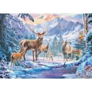 Ravensburger Puzzle 19949 - Rehe und Hirsche im Winter -...