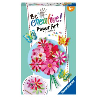 Ravensburger 23678 BeCreative Paper Art Flowers & Butterflies, DIY für Kinder ab 6 Jahren