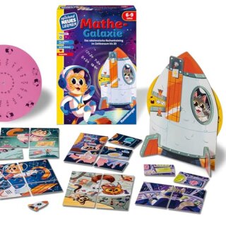 Ravensburger 24970 - Mathe-Galaxie - Lernspiel für Kinder, Rechenspiel für Kinder von 6-9 Jahren, für 1-4 Spieler, Zahlenraum 1-20, Plus und Minus