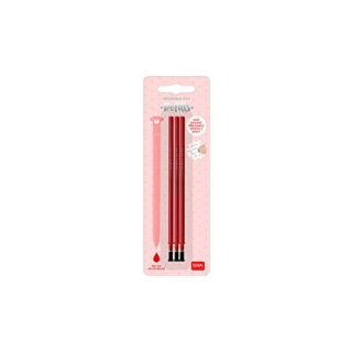 3 pcs. Erasable pen refills - red#1