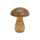 Pilz aus Mangoholz Braun (B/H/T) 9x12x9cm