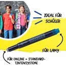 ONLINE 40x kompatible LAMY Patronen blau, Universal, für alle gängigen Füller, Ersatz, löschbar, auch für Tintenpatronen-Rollerbälle, Vorteilspack köngisblau